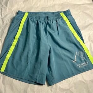 Nike Running Worldwide Dri-FIT Shorts Mens Large Teal Green Athletic‎ Activewear
